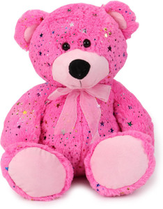 Starwalk Bear Plush Pink Color with Bow 35 cm - 35 cm