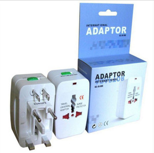 VibeX ® Multipurpose Universal Pocket Travel Charger Multi-Plug with Surge Protector, AU/EU/UK/US/CN Worldwide Adaptor
