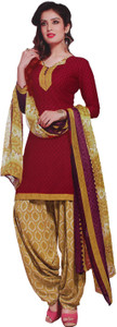 Giftsnfriends Crepe Printed Salwar Suit Dupatta Material