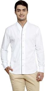 BIS Creations Men's Solid Casual White Shirt