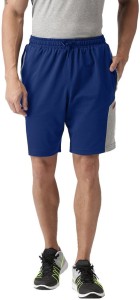2Go Solid Men's Dark Blue, Grey Sports Shorts