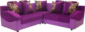 Wood Pecker Solid Wood Sectional Crash Violet Sofa Set