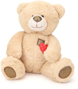 Starwalk Beige Color Bear with Red Heart Embroidered - 26 cm