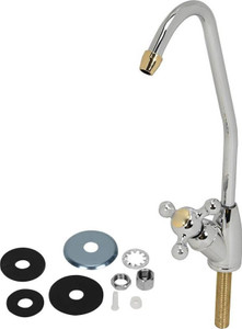 BalRama RO Water Purifier Gooseneck Kitchen Sink Faucet Tap Chrome Plated Faucet Water Filter Tap Kitchen RO Faucet 1/4 Inch Connect Hose with Faucet Clamp Faucet