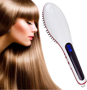 VibeX ® Automatic LCD Temperature Control Paddle Brush Hair Straightener Professional Look™ -Type-107 Hair Straightener
