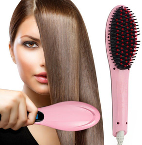 VibeX ™ Electric Pro Automatic LCD Temperature Control Paddle Brush Hair Straightener Professional Look™ -Type-106 Hair Straightener