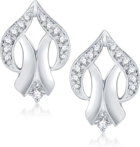 VK Jewels Attractive Heart Cubic Zirconia Alloy Stud Earring