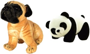 Pari Combo Of Soft Dog And Panda  - 25 cm