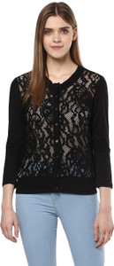 Citrine 3/4th Sleeve Self Design Women's Jacket