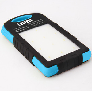 UIMI U3 SkyBlue Water and Dust Proof With Dual Output Port Solar 6000 mAh Power Bank