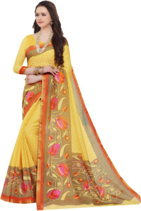 Yetnik Printed Bollywood Silk Cotton Blend Saree