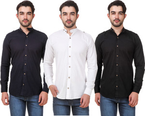 Elepants Men's Solid Casual Multicolor Shirt