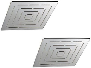Mily Pack of 2-Amaze 4x4 Ultra Slim Rain Shower Head without Arm Shower Head