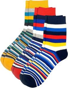 Color Fevrr Men & Women Striped Mid-calf Length Socks