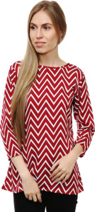 Myshka Casual 3/4th Sleeve Printed Women's Multicolor Top