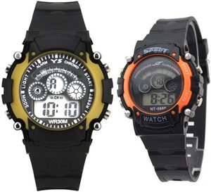 Creator Yellow and Orange(Very May Colours) Sports Digital Watch - For Boys & Girls