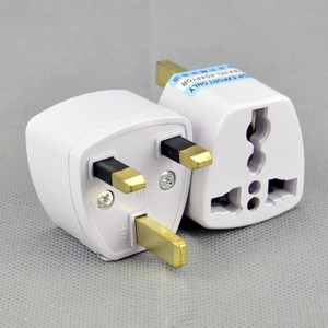 Axxel UK Universal Flat Pin 3 Pin Travel Power Plug Worldwide Adaptor