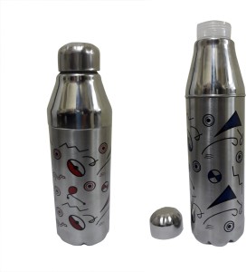 Dynore Set of 2 Insulated Star water Bottles - 1000 & 500 ml 1000 ml Bottle