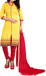 Crally Cotton Silk Blend Printed Salwar Suit Dupatta Material, Salwar Suit Material