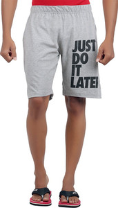 UTOPIAN CLUB Printed Men's Grey Sports Shorts