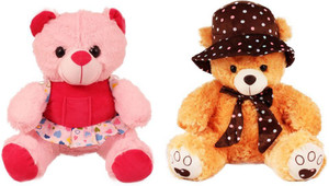 Tabby Toys Frock Teddy 35 cm And Cap Teddy Bear Stuff Toy - 40 cm