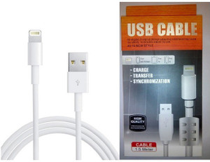 Digital High Quality 1.5 Meter DATA CABLE For iPhone 5 5S 6 6 Plus 6S 6S Plus 7 7 Plus (White) Sync & Charge Cable