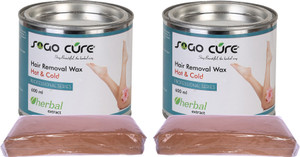 Sogo Cure Plain Hair Removal Hot Body Wax Pack Of 2 With 180 Pcs