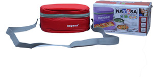 Nayasa high grade super insulated delux duplex (red,stainless steel) 3 Containers Lunch Box