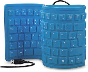 ROQ 103 Keys Maxpro USB Silicone Rubber Waterproof Flexible Foldable Wired USB Laptop Keyboard