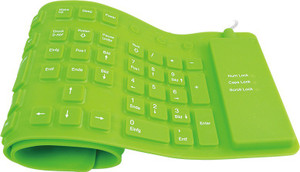 ROQ 109 Keys With Numeric Keys Silicone Rubber Waterproof Flexible Foldable Wired USB Laptop Keyboard