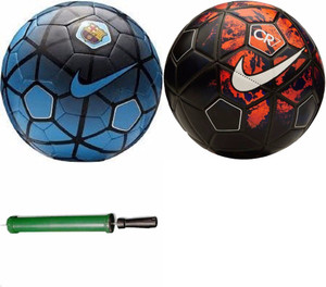 RSO High Quality DOMINATOR 2 Footballs With Air Pump - Size: 5, Diameter: 22.5 cm (Pack of 3, Multicolor) Football Kit