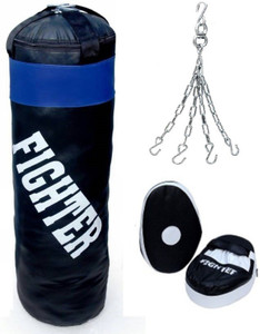 Fighter Black punching Bag combo Boxing Kit