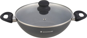 Wonderchef Premia 24cm Wok with lid Kadhai 2.5 L