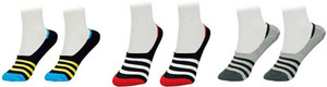 Tahiro Men & Women Striped Footie Socks, No Show Socks, Low Cut Socks
