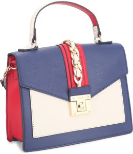 ALDO Women Hand-held Bag Navy/ Off White / Red Combo w/ Lt Gold hw Online @ Best Price in India | Flipkart.com