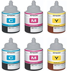 Epson Ink Tricolor Pack of 2 (T6642, T6643, T6644) Multi Color Ink