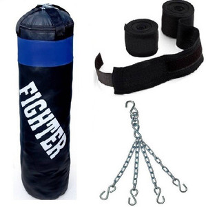 Fighter BLACK punching Bag combo2 Boxing Kit