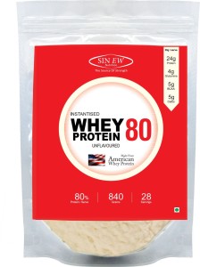 Sinew Nutrition Instantised WP Concentrate 80% Raw & Unflavoured 840gm(28 Servings) Supplement Powder Whey Protein