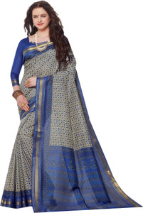 DESIGN WILLA Printed Bollywood Silk Cotton Blend Saree