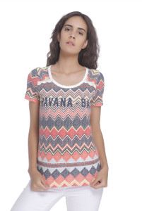 Vero Moda Casual Short Sleeve Printed Women's Multicolor Top