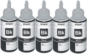 Epson Ink T6641 Black Ink Pack of 5 For L100/L110/L200/L210/L300/L350/L355/L550 Single Color Ink