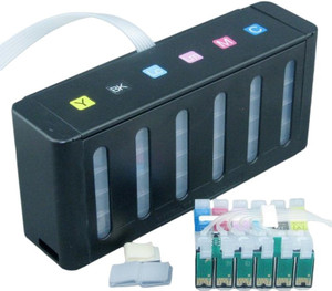 Max 6 Color Continuous Ink Supply System T0851 to T0856 With 6 Cartridge & Accessories Without Ink For Epson 1390 / T60 Printer Multi Color Ink