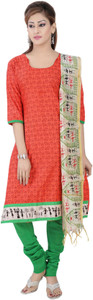 Giftsnfriends Cotton Printed Salwar Suit Dupatta Material