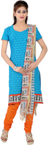 Giftsnfriends Cotton Printed Salwar Suit Dupatta Material