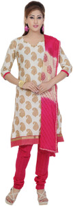 Giftsnfriends Cotton Printed Salwar Suit Dupatta Material
