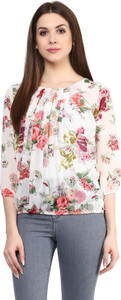 Mayra Casual 3/4th Sleeve Printed Women's Multicolor Top