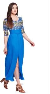 the vanca women's maxi blue dress DRF500481