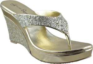 Olive Fashion Women Gold Heels