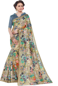 Yetnik Printed Bollywood Silk Cotton Blend Saree