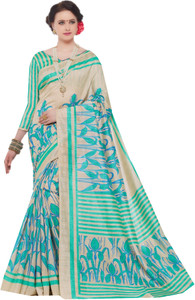 DESIGN WILLA Printed Bollywood Silk Cotton Blend Saree